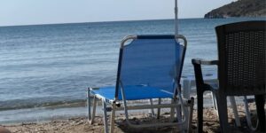 Relax on Agia Marina’s Sandy beach